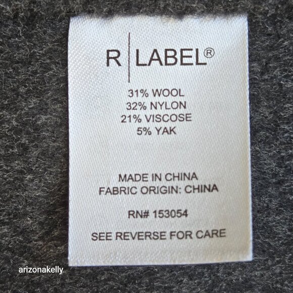 NWT Wool Blend Double Faced Overcoat in Graphite The Reset R Label XS - Picture 5 of 13